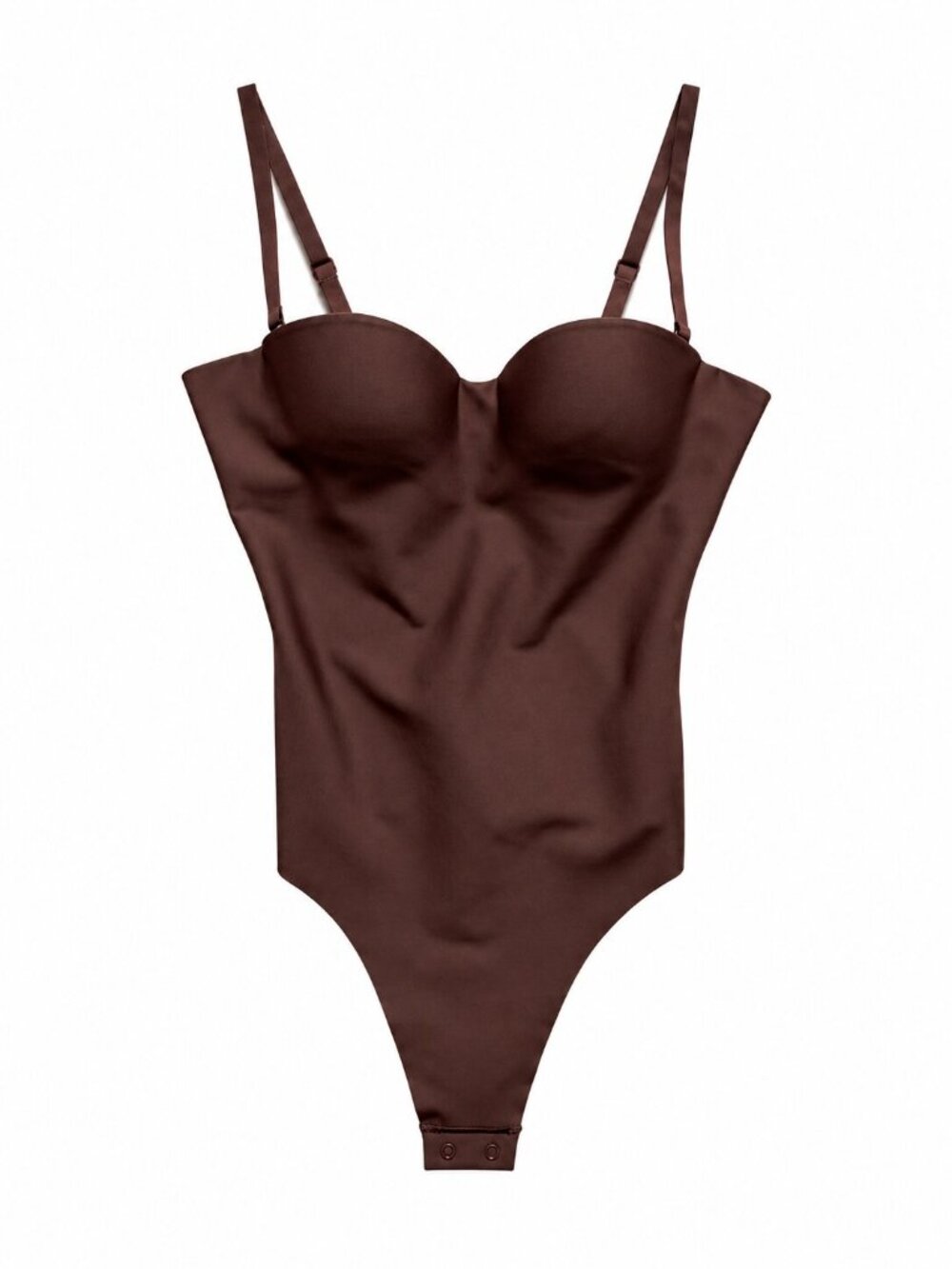 SKIMS Body Molded Underwire Thong Bodysuit Cocoa Brown XS NWT Shapewear